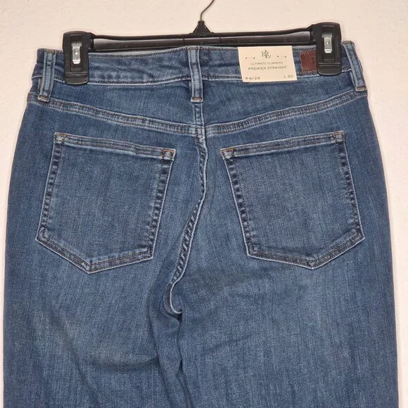 NWT Lauren Ralph Lauren Ultimate Slimming Premier Straight Jeans - Picture 4 of 8